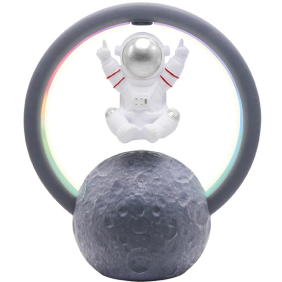 Y-598 Suspended Astronaut Bluetooth Speaker RGB Light Subwoofer Ornament,Spec: 598B Silver+Gift Bag