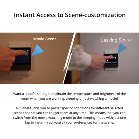 Sonoff NSPanel WiFi Smart Scene Switch Thermostat Temperature All-in-One Control Touch Screen, EU Plug(Black)