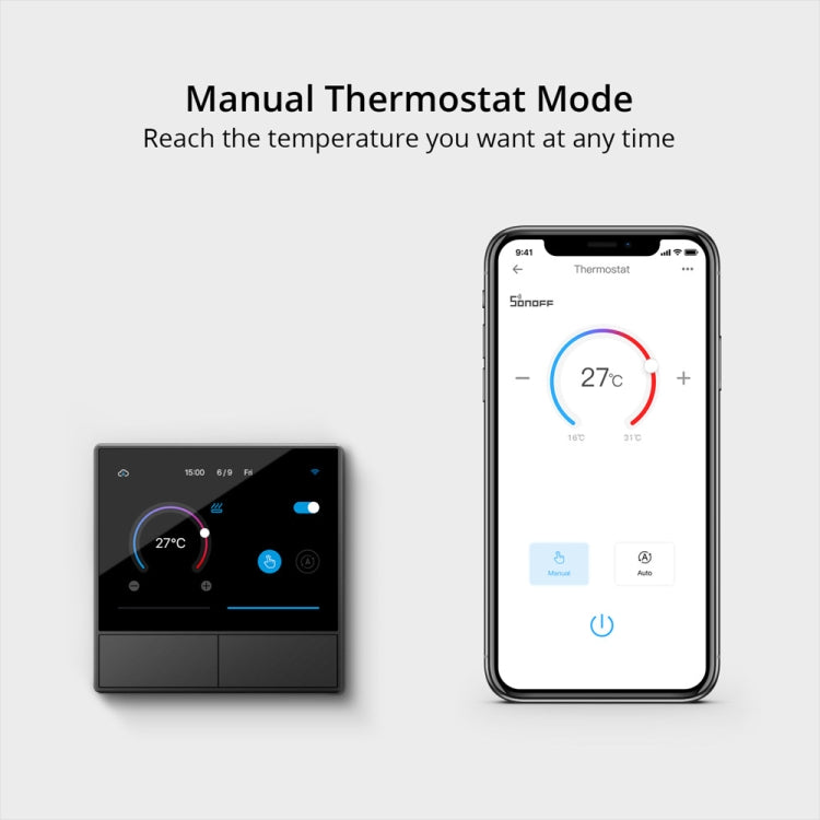 Sonoff NSPanel WiFi Smart Scene Switch Thermostat Temperature All-in-One Control Touch Screen, EU Plug(Black)