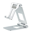 Z10A   Aluminum Alloy Double Folding Mobile Phone Holder Desktop Tablet Lazy Holder(Silver) - Desktop Holder by PMC TechLife | Online Shopping South Africa | PMC TechLife