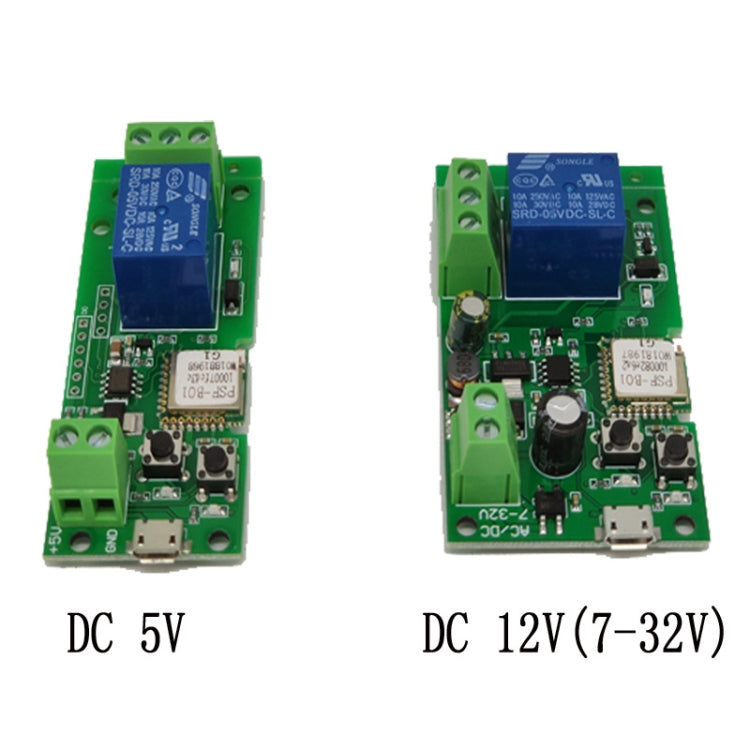 2pcs Sonoff Single Channel WiFi Wireless Remote Timing Smart Switch Relay Module Works, Model: 5V