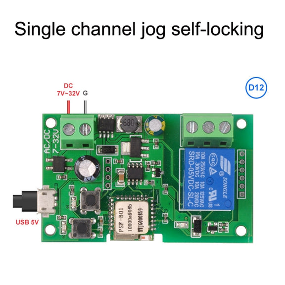 2pcs Sonoff Single Channel WiFi Wireless Remote Timing Smart Switch Relay Module Works, Model: 5V