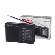 BAIJIALI BJL228 Retro Portable Two Band FM AM Radio Built-in Speaker(Black)