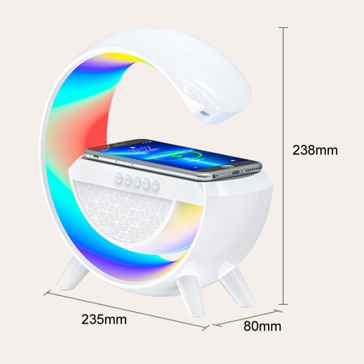 DH001 Smart Wireless Charging Ambient Light Bluetooth Speaker(White)