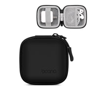 Baona BN-F001 Leather Digital Headphone Cable U Disk Storage Bag, Specification: Small Square Black