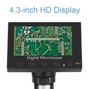 DM3 4.3-Inch Screen LED Light 1000X HD Portable Electronic Digital Microscope, Specification: Plastic