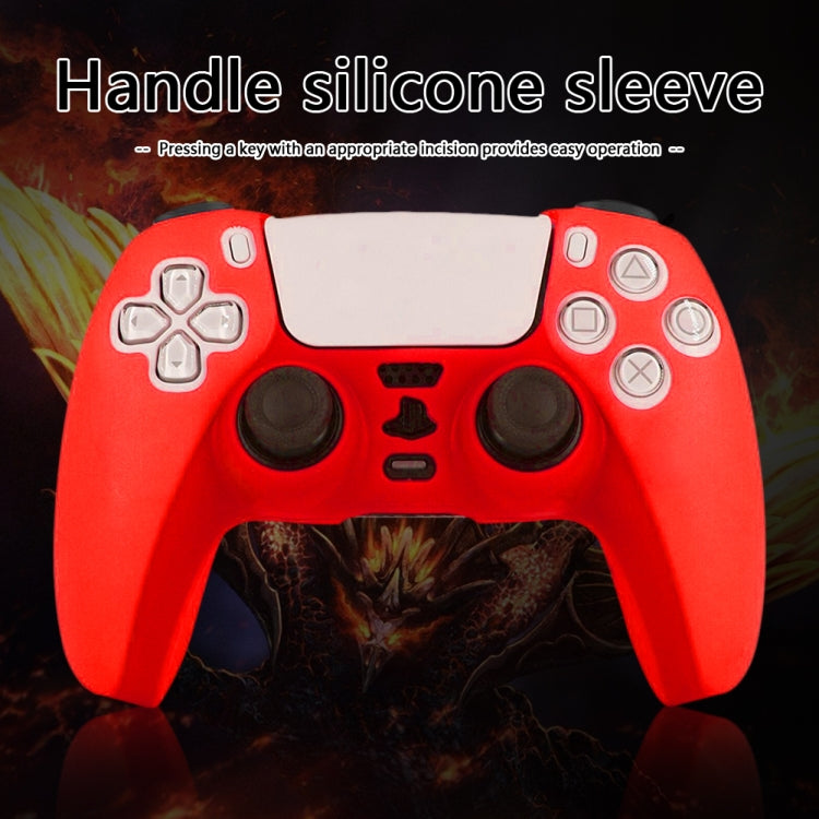 For PS5 Controller Silicone Case Protective Cover, Product color: Red
