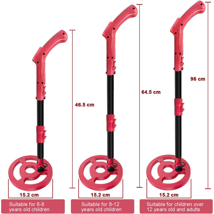 Goint MD3006 Metal Detector Outdoor Treasure Hunter Toys Children Science Detector(Red)