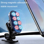 D6 360-degree Rotating Magnetic Suction Car Mobile Phone Holder(Black)