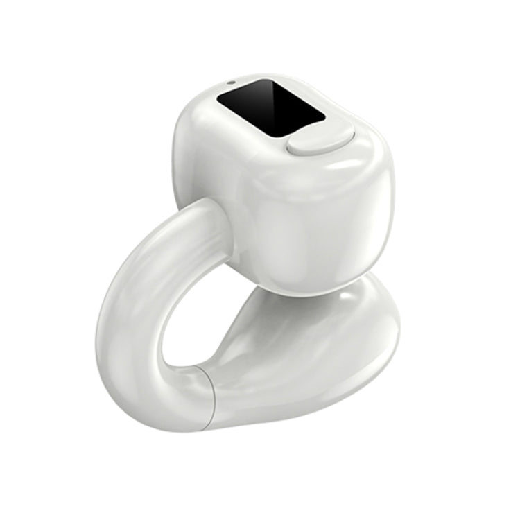 M10 IPX5 Water-resistant Ear Clip Bluetooth Earphones, Style: Single White