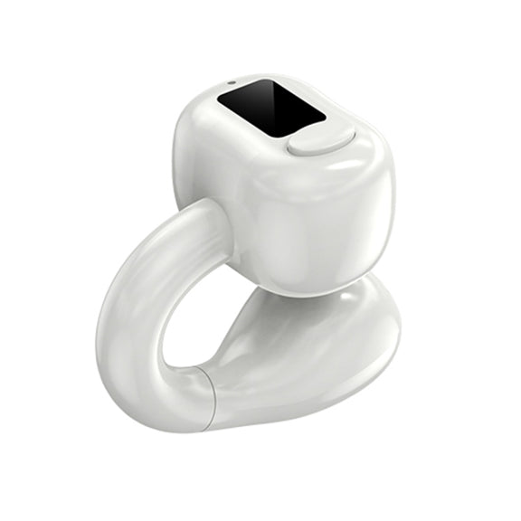 M10 IPX5 Water-resistant Ear Clip Bluetooth Earphones, Style: Single White