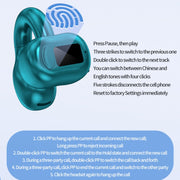 M10 IPX5 Water-resistant Ear Clip Bluetooth Earphones, Style: Single White
