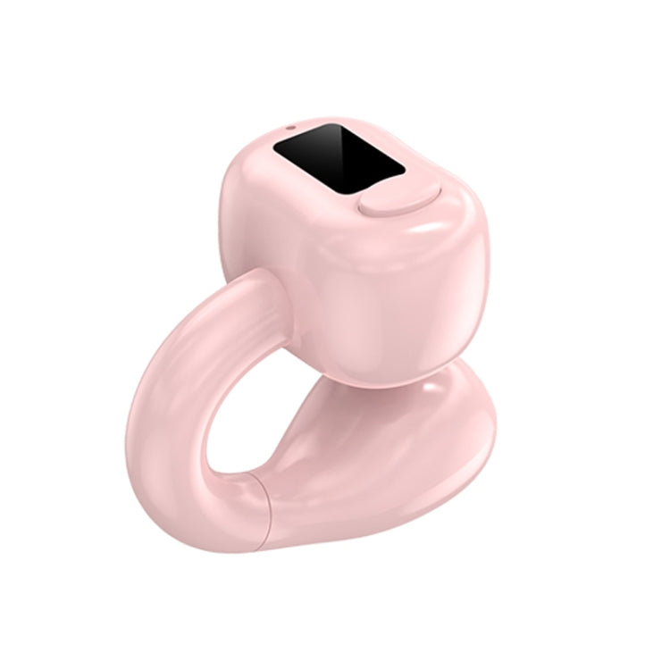 M10 IPX5 Water-resistant Ear Clip Bluetooth Earphones, Style: Single Pink