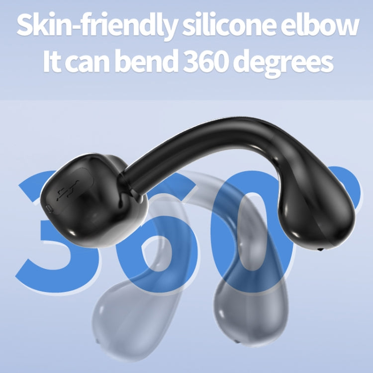 M10 IPX5 Water-resistant Ear Clip Bluetooth Earphones, Style: Doble White
