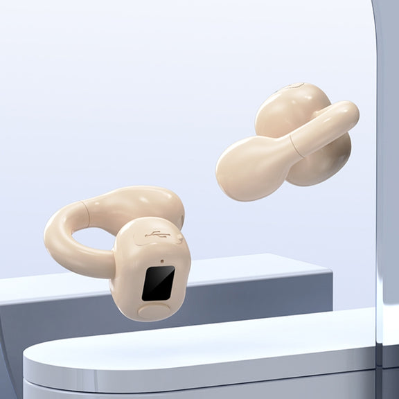 M10 IPX5 Water-resistant Ear Clip Bluetooth Earphones, Style: Doble Skin Color