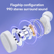 With Charging Bin Stereo Wireless Bluetooth Earphones, Style: BY17 Black