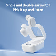 With Charging Bin Stereo Wireless Bluetooth Earphones, Style: BY17 White