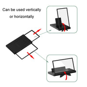 12-Inch Dual-HD Lens Horizontal Vertical Mobile Phone Screen Amplifier(Black)