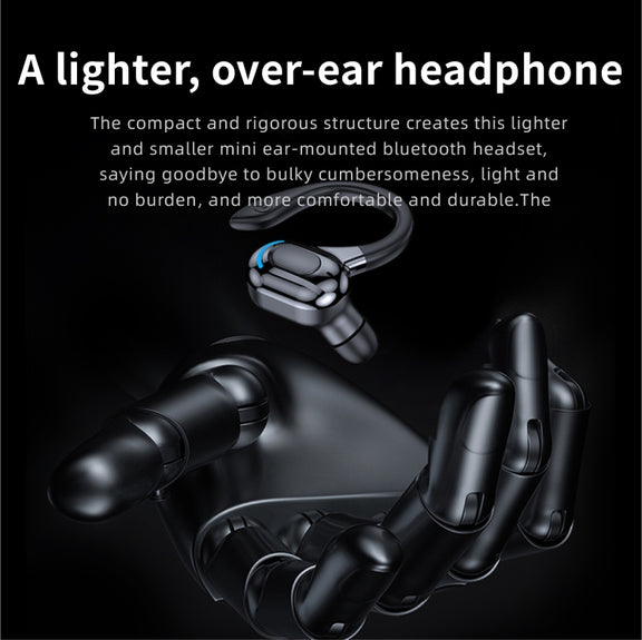 F8 Hanging Ear Stereo Wireless Bluetooth Earphones With Charging Bin(Blue Double Ear)
