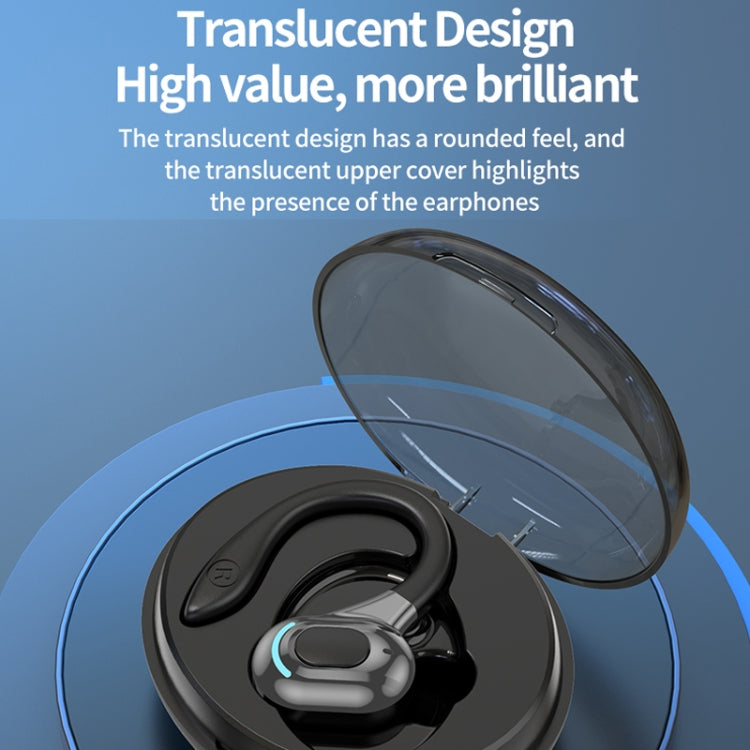 F8 Hanging Ear Stereo Wireless Bluetooth Earphones With Charging Bin(Red Single Ear)