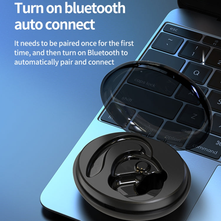 F8 Hanging Ear Stereo Wireless Bluetooth Earphones With Charging Bin(Red Single Ear)