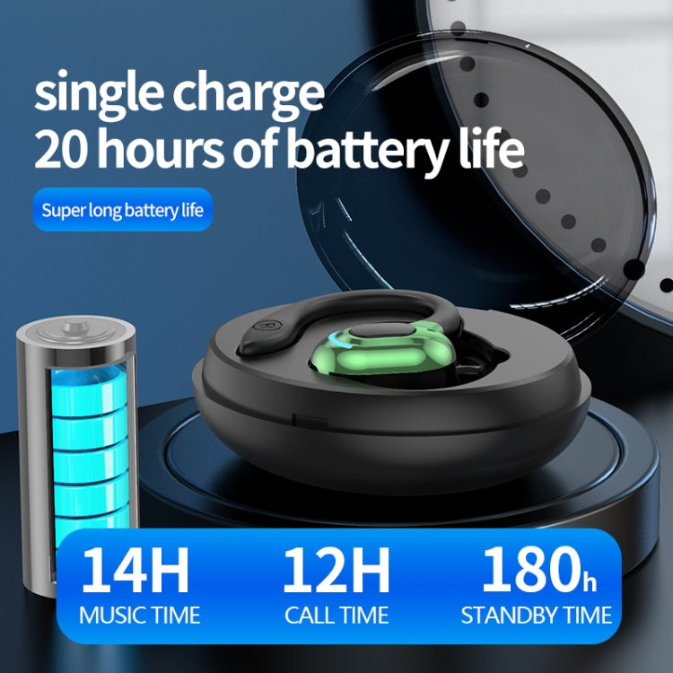 F8 Hanging Ear Stereo Wireless Bluetooth Earphones With Charging Bin(Red Single Ear)