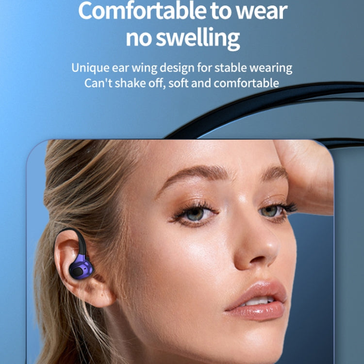 F8 Hanging Ear Stereo Wireless Bluetooth Earphones With Charging Bin(Red Single Ear)
