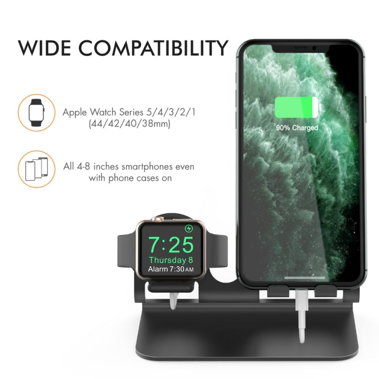 AhaStyle ST04 Aluminum Alloy Charging Base, For 4-8 inch Smart Phone&Apple Watch Series(Silver)