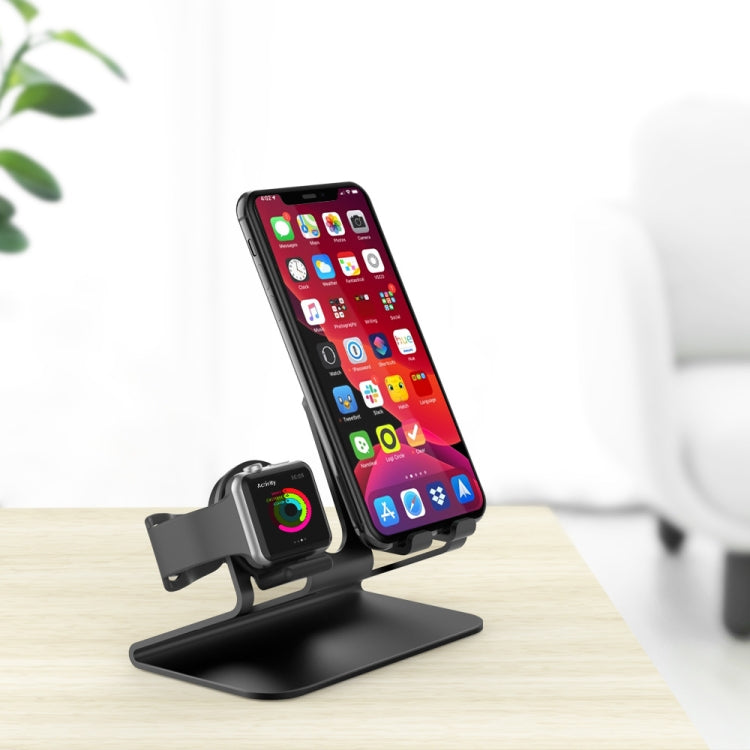 AhaStyle ST04 Aluminum Alloy Charging Base, For 4-8 inch Smart Phone&Apple Watch Series(Silver)