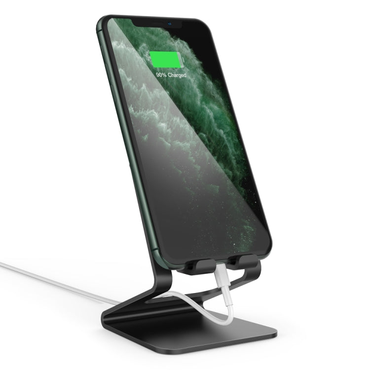 AhaStyle ST02 Mobile Phone Aluminum Alloy Fixed Bracket Storage Charging Base(Black)