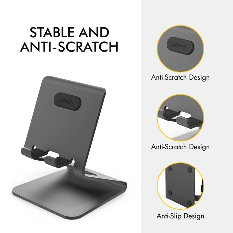 AhaStyle ST02 Mobile Phone Aluminum Alloy Fixed Bracket Storage Charging Base(Rose Gold)