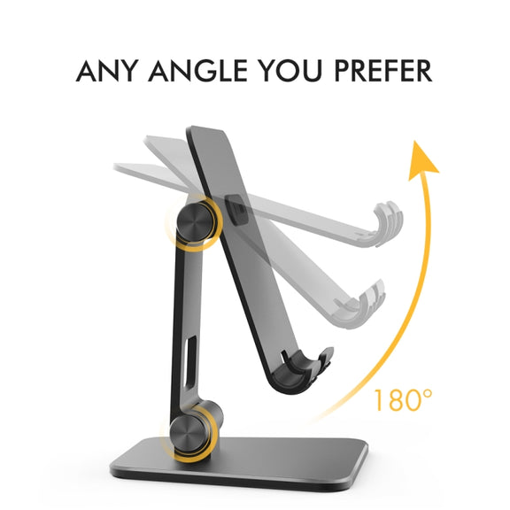 AhaStyle ST01 Double Swivel Aluminum Alloy Convenient Phone Charging Stand Base(Silver)