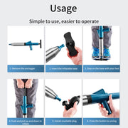 Toilet Pipe Dredger Toilet Sewer Floor Drain Clogged Household High Pressure Pneumatic Tool(Gray)