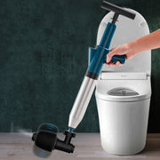 Toilet Pipe Dredger Toilet Sewer Floor Drain Clogged Household High Pressure Pneumatic Tool(Gray)