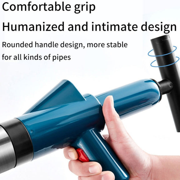 Toilet Pipe Dredger Toilet Sewer Floor Drain Clogged Household High Pressure Pneumatic Tool(Gray)