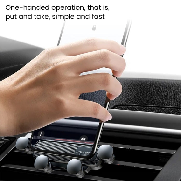 S03 Vehicle Air Outlet Gravity Navigation Mobile Phone Holder, Color: Black Eagle Mouth