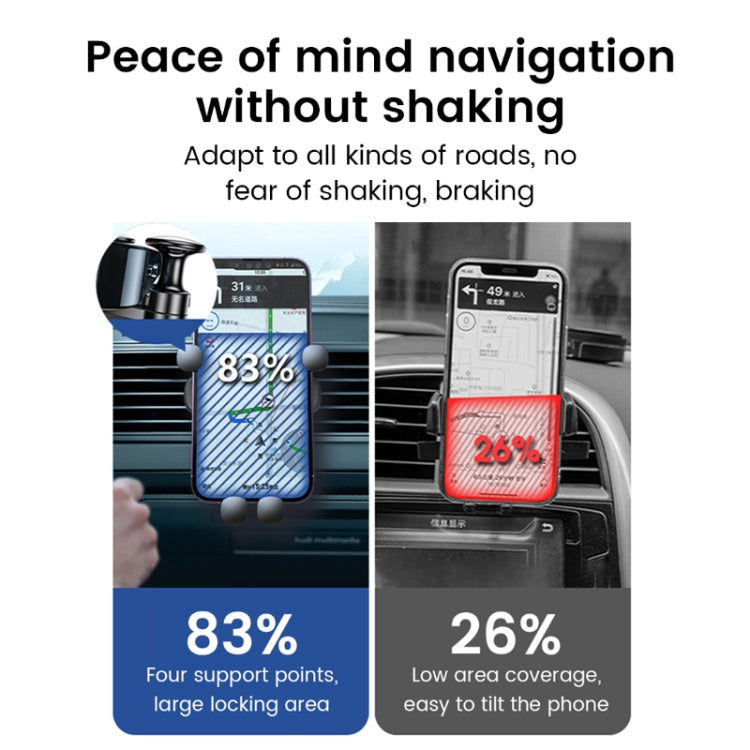 S03 Vehicle Air Outlet Gravity Navigation Mobile Phone Holder, Color: Black Eagle Mouth
