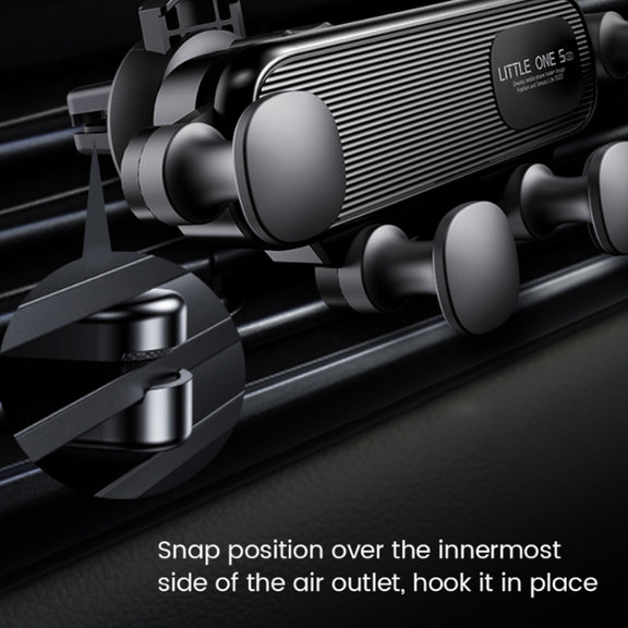 S03 Vehicle Air Outlet Gravity Navigation Mobile Phone Holder, Color: White Eagle Mouth