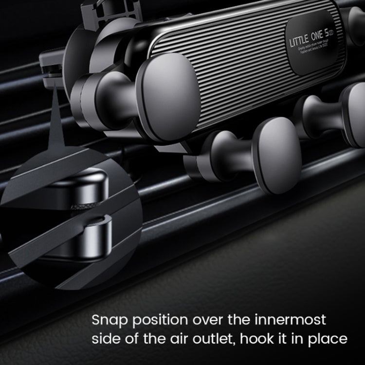 S03 Vehicle Air Outlet Gravity Navigation Mobile Phone Holder, Color: Black Eagle Mouth