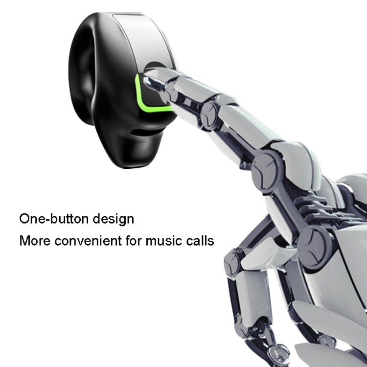 GD28 IPX4 Water-resistant Single-ear Lightweight Clip Ear Bluetooth Earphone(Black)