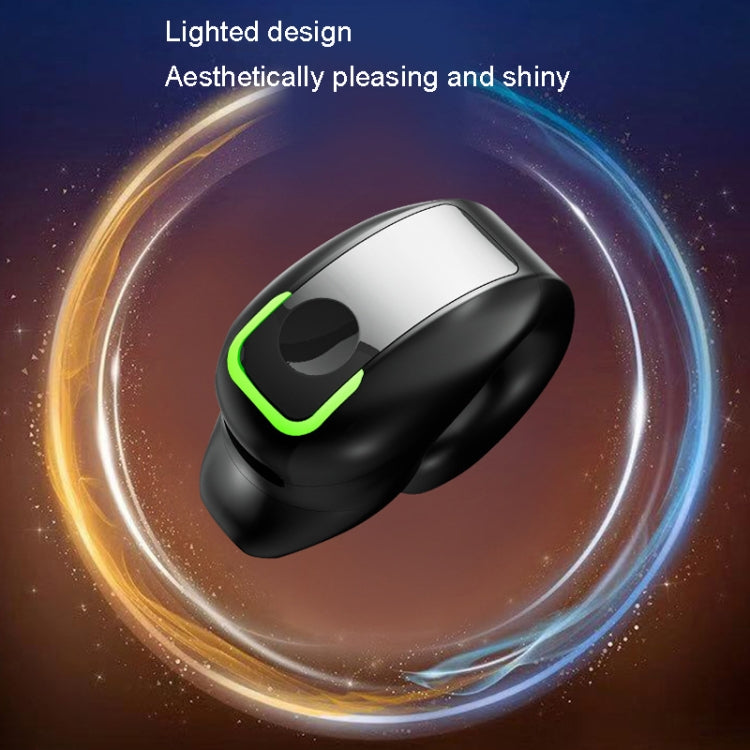 GD28 IPX4 Water-resistant Single-ear Lightweight Clip Ear Bluetooth Earphone(Black)