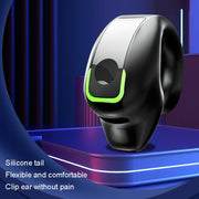 GD28 IPX4 Water-resistant Single-ear Lightweight Clip Ear Bluetooth Earphone(Black)