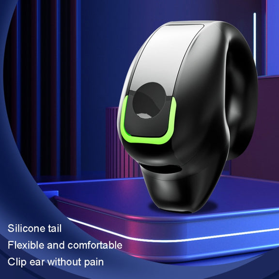 GD28 IPX4 Water-resistant Single-ear Lightweight Clip Ear Bluetooth Earphone(Black)