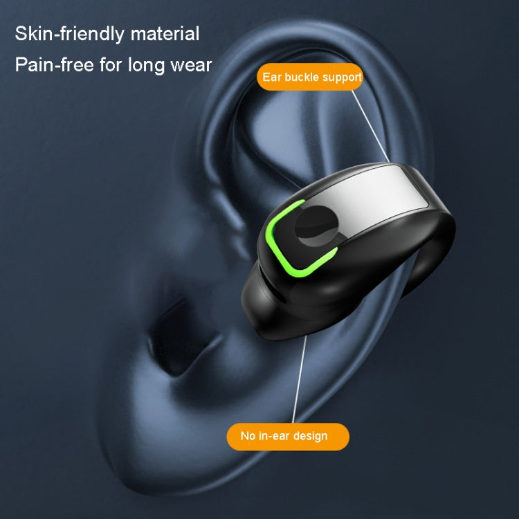 GD28 IPX4 Water-resistant Single-ear Lightweight Clip Ear Bluetooth Earphone(Black)