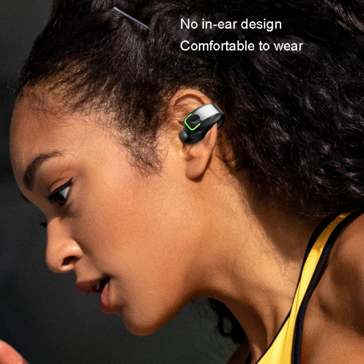 GD28 IPX4 Water-resistant Single-ear Lightweight Clip Ear Bluetooth Earphone(Black)