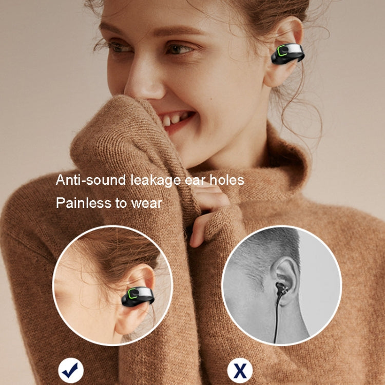GD28 IPX4 Water-resistant Single-ear Lightweight Clip Ear Bluetooth Earphone(Black)