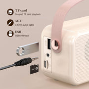 S11 Handheld Retro Alarm Clock Bluetooth Speaker Desktop Portable Clock(Beige)