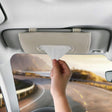 Car Sun Visor Tissue Holder Leather Hanging Storage Box(Beige) - Tissue Boxes by PMC TechLife | Online Shopping South Africa | PMC TechLife