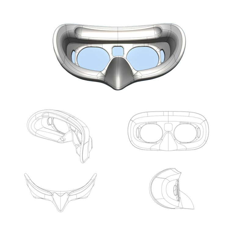 For DJI Goggles 2 Foam Padding Sponge Eye Pad Mask Black