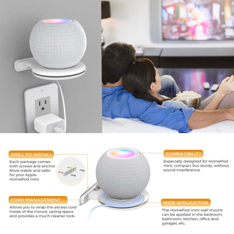 For Apple HomePod Mini AhaStyle PT149 Smart Speaker Stand(Black)